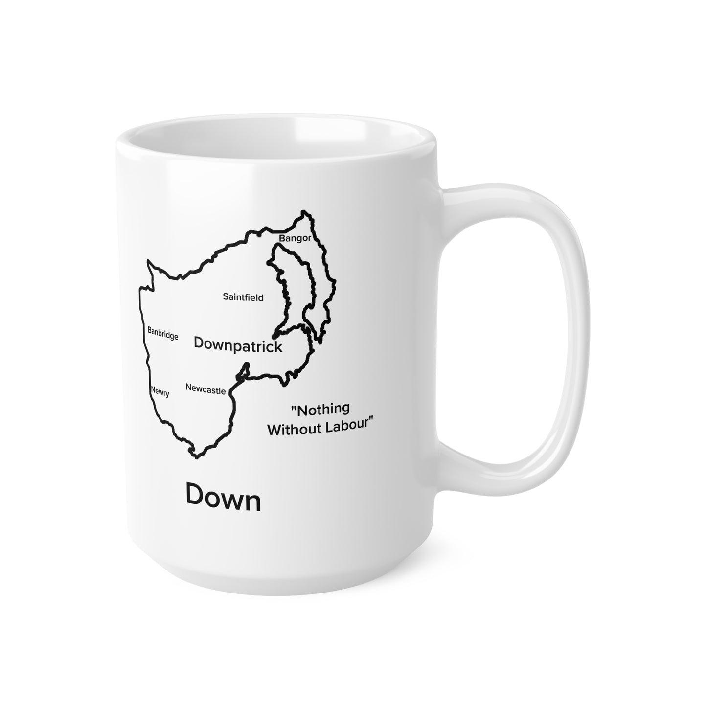 Down Ceramic Coffee Cup - 11oz & 15oz