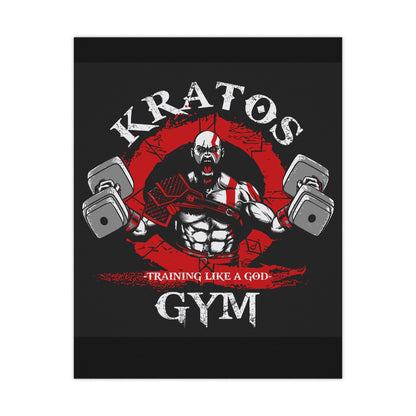 Kratos Gym Motivational Matte Poster – Training Like a God