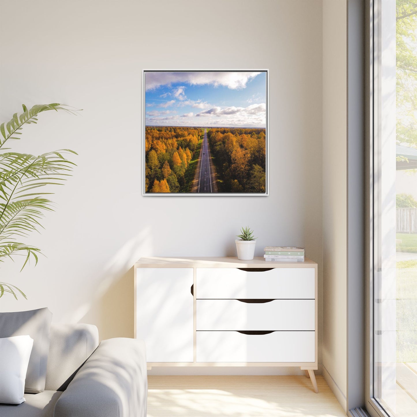 Somewhere In Lithuania Matte Canvas, Framed (Multi-color)