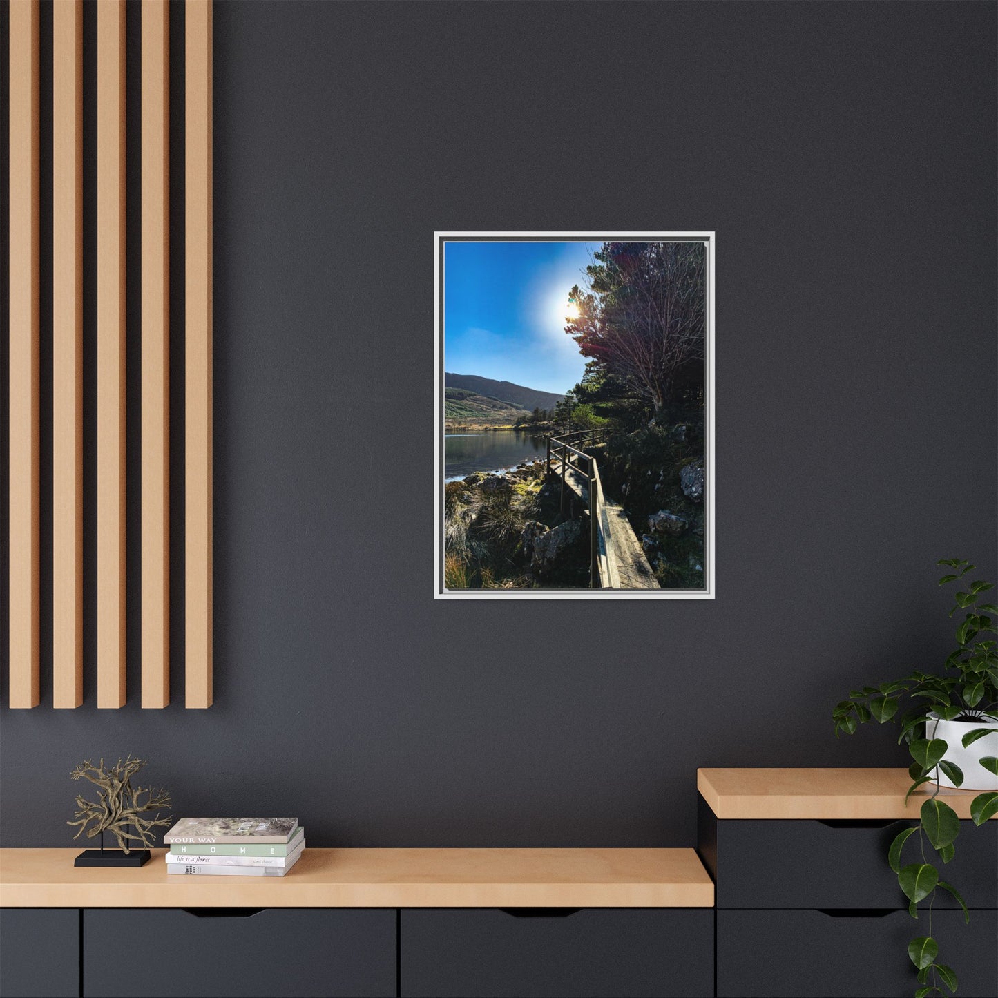 Glanteenassig Trail Matte Canvas, Framed (Multi-color)
