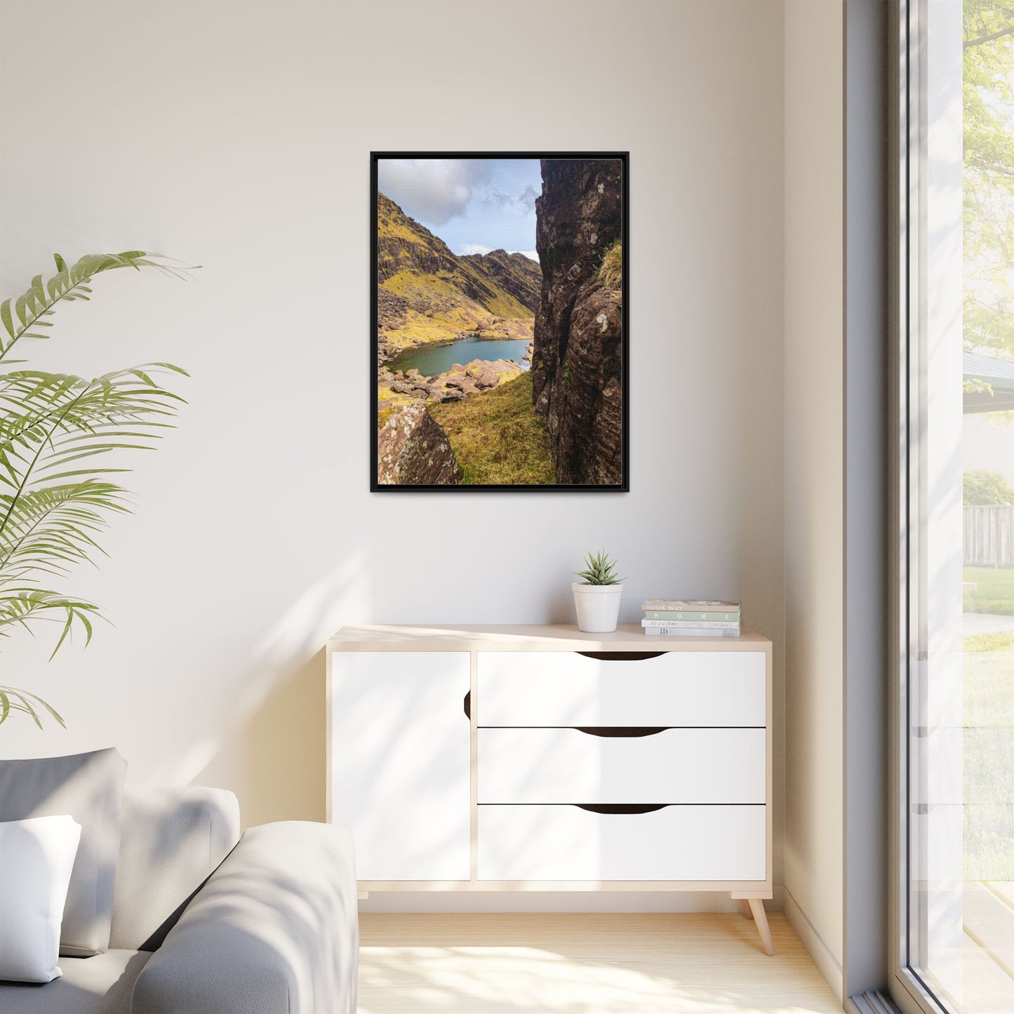 Mount Brandon Valley Matte Canvas, Framed (Multi-color)