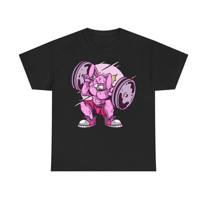 Funny Lifting Pig Unisex Heavy Cotton Tee - Gym Humor Shirt