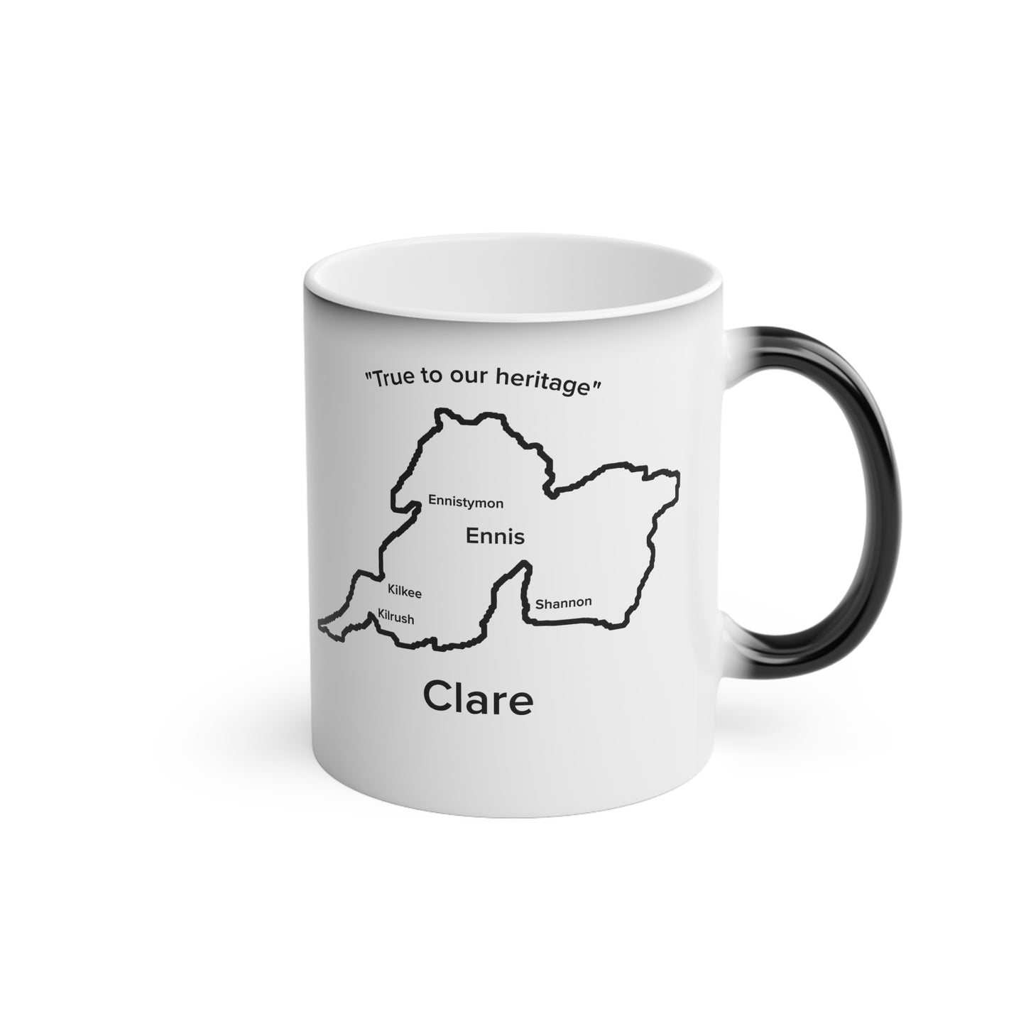 Clare Magic Mug: Color - Changing Coffee Cup with Artistic Map Design