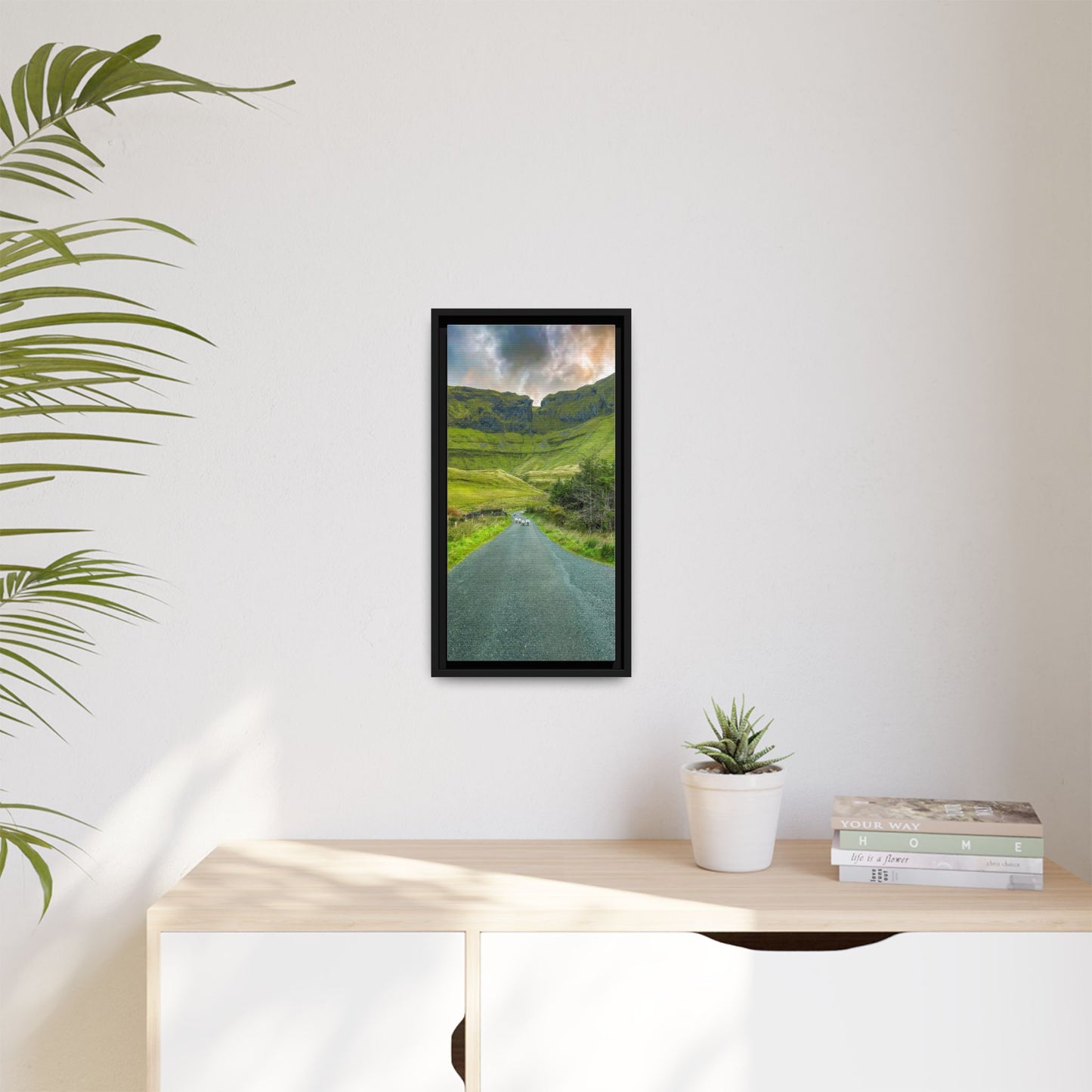 Gleniff Horseshoe Matte Canvas, Framed (Multi-color)