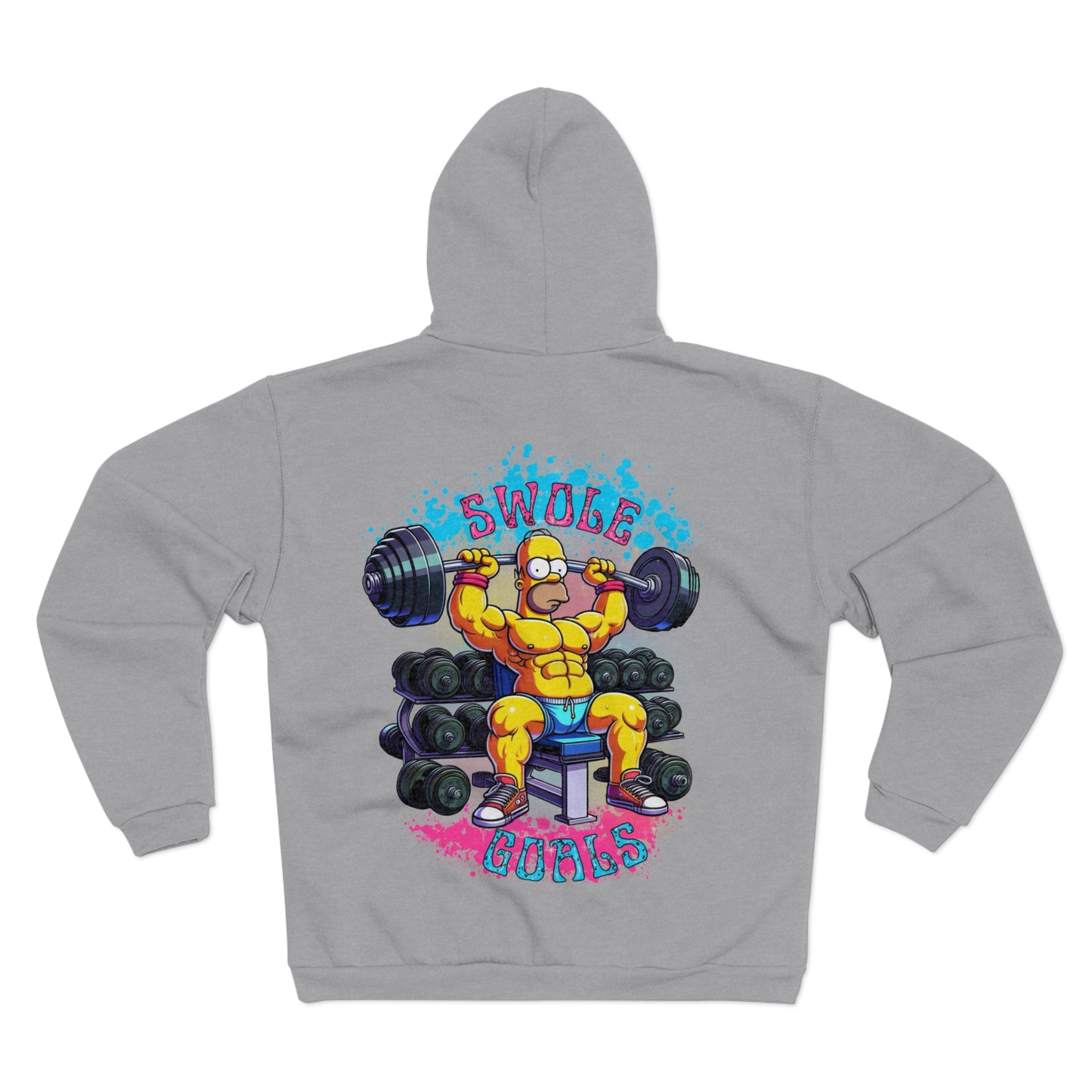 Swole Gobs Unisex Hooded Zip Sweatshirt - Perfect for Fitness Enthusiasts