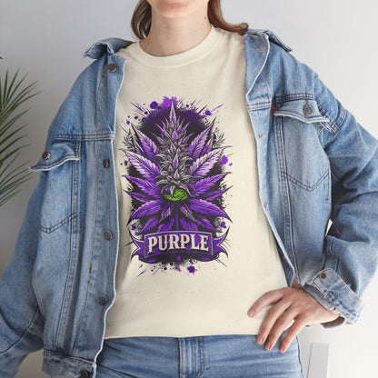 Purple Cannabis Bud T-Shirt — Bold Psychedelic Marijuana Graphic Tee