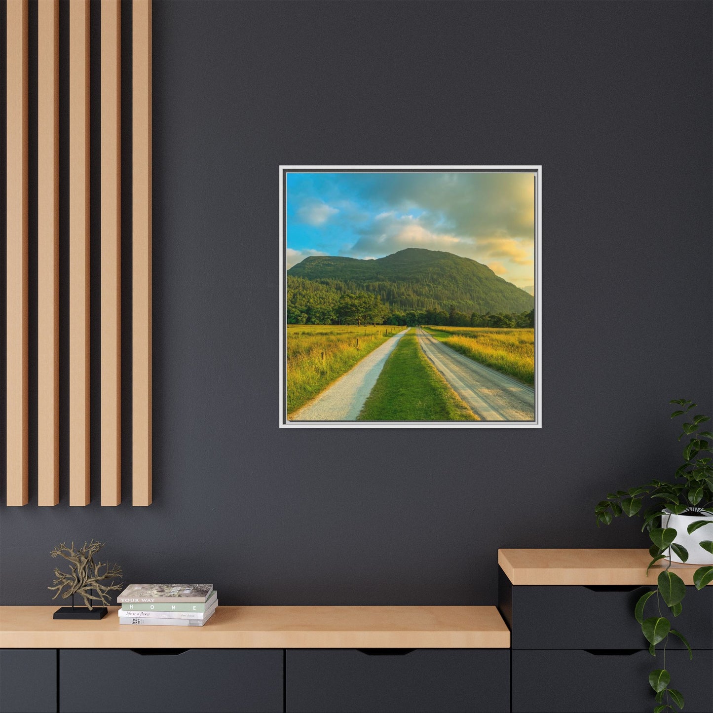 Mountain Torc Matte Canvas, Framed (Multi-color)