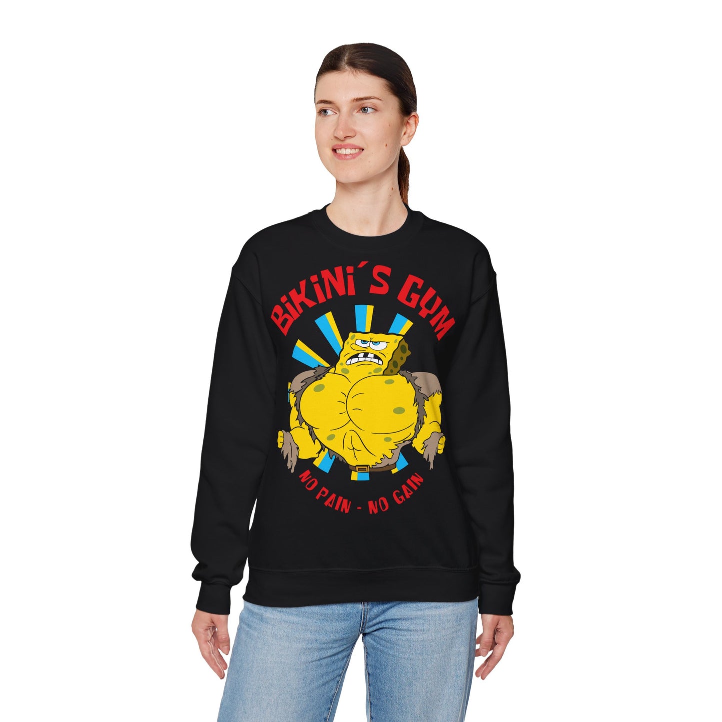 Bikini's Gum No Pain No Gain  Unisex Heavy Blend™ Crewneck Sweatshirt