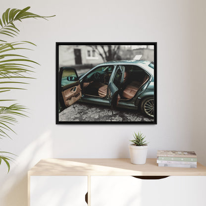 BMW 7 Matte Canvas, Framed (Multi-color)