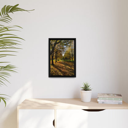 Listowel town Park Autumn Matte Canvas, Framed (Multi-color)