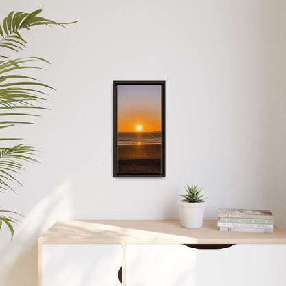 Sunset in Ocean Matte Canvas, Framed (Multi-color)