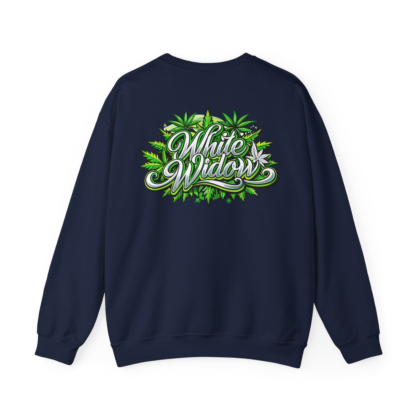 White Widow Graphic  — Cannabis Leaf Logo Sweatshirt