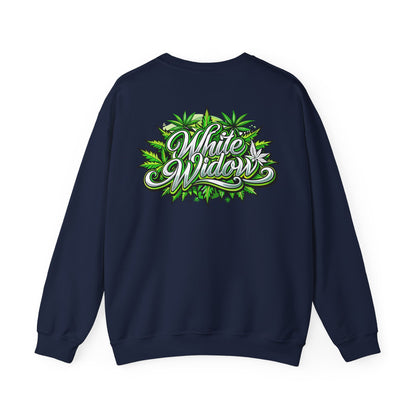 White Widow Graphic  — Cannabis Leaf Logo Sweatshirt