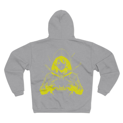 Yellow Guy Power Unisex Hooded Zip Sweatshirt