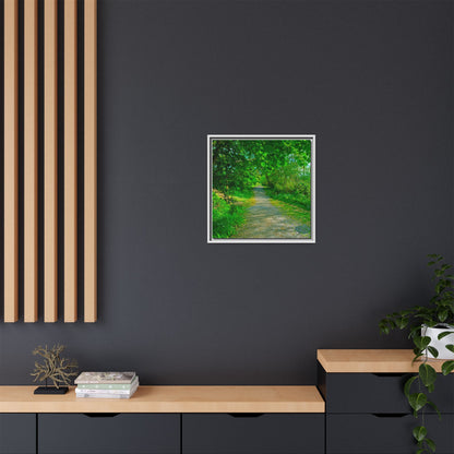 Listowel River Walk Matte Canvas, Framed (Multi-color)