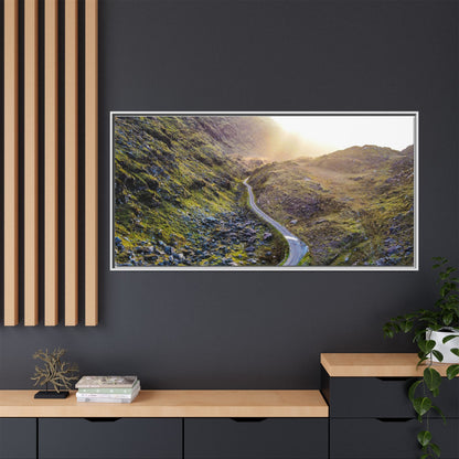 Valley Road Matte Canvas, Framed (Multi-color)