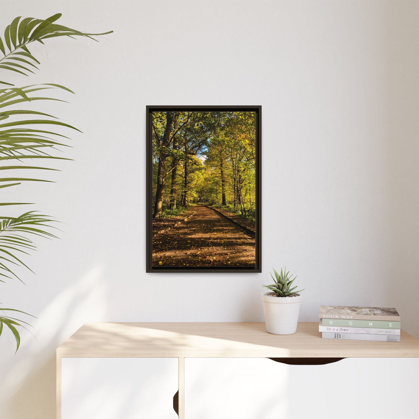 Listowel Town Park Autumn Matte Canvas, Framed (Multi-color)