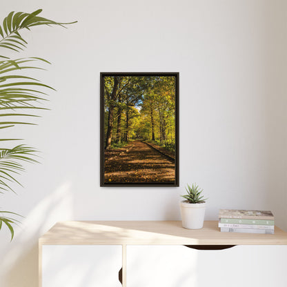 Listowel Town Park Autumn Matte Canvas, Framed (Multi-color)