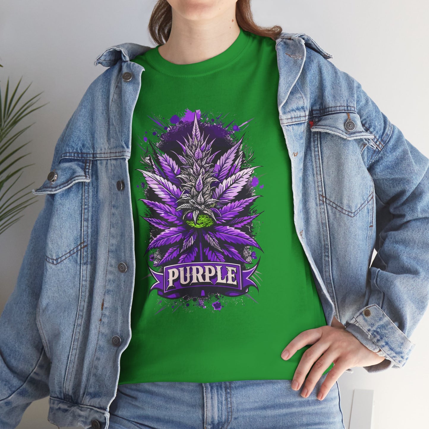 Purple Cannabis Bud T-Shirt — Bold Psychedelic Marijuana Graphic Tee