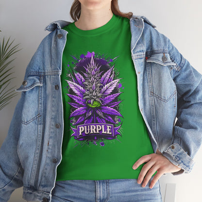 Purple Cannabis Bud T-Shirt — Bold Psychedelic Marijuana Graphic Tee