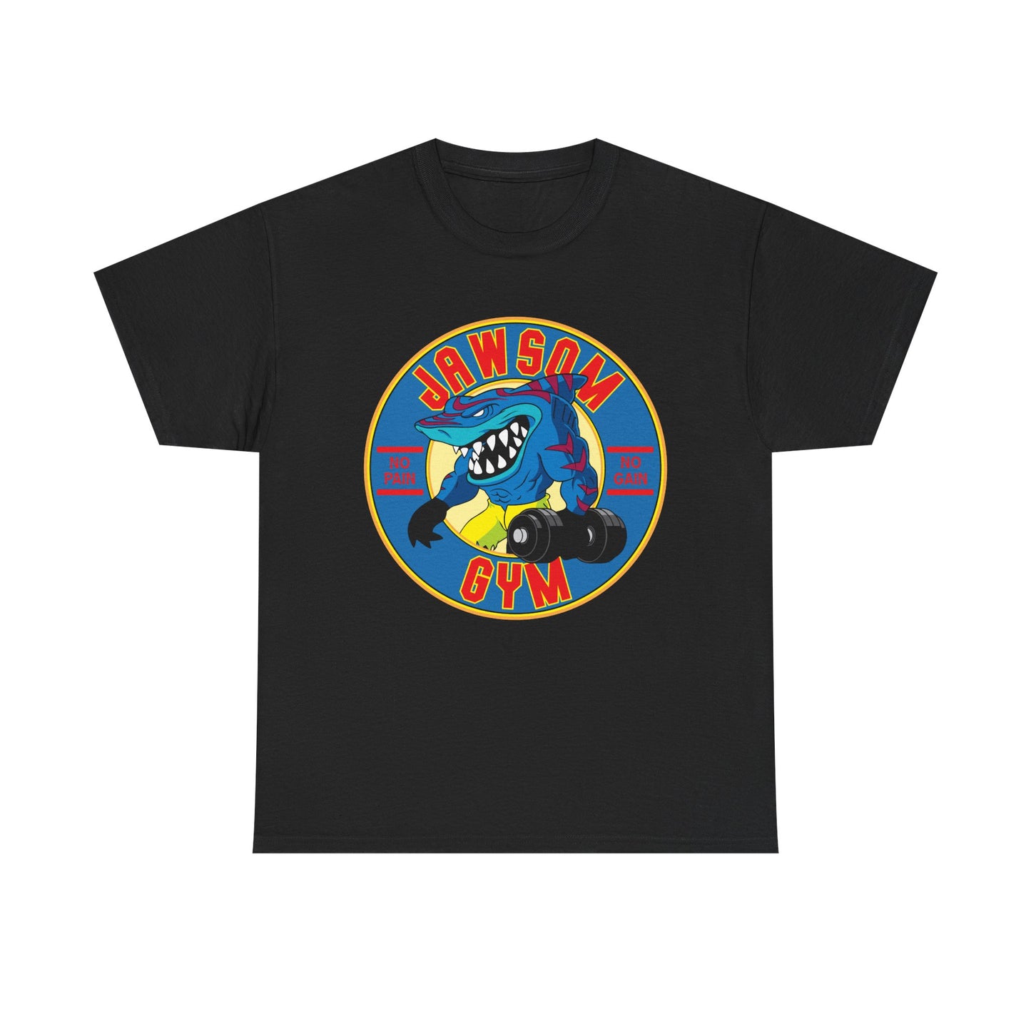 Jawsome Gym Unisex Heavy Cotton Tee - Fun Workout Shirt for Fitness Enthusiasts Black