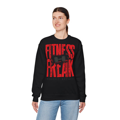Fitness Freak Crewneck Sweatshirt - Cozy CrossFit Apparel for Gym Enthusiasts