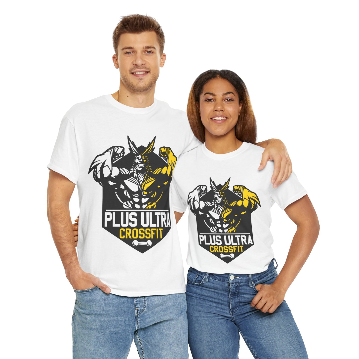 Plus Ultra CrossFit Unisex Heavy Cotton Tee - Fitness Motivational Shirt White