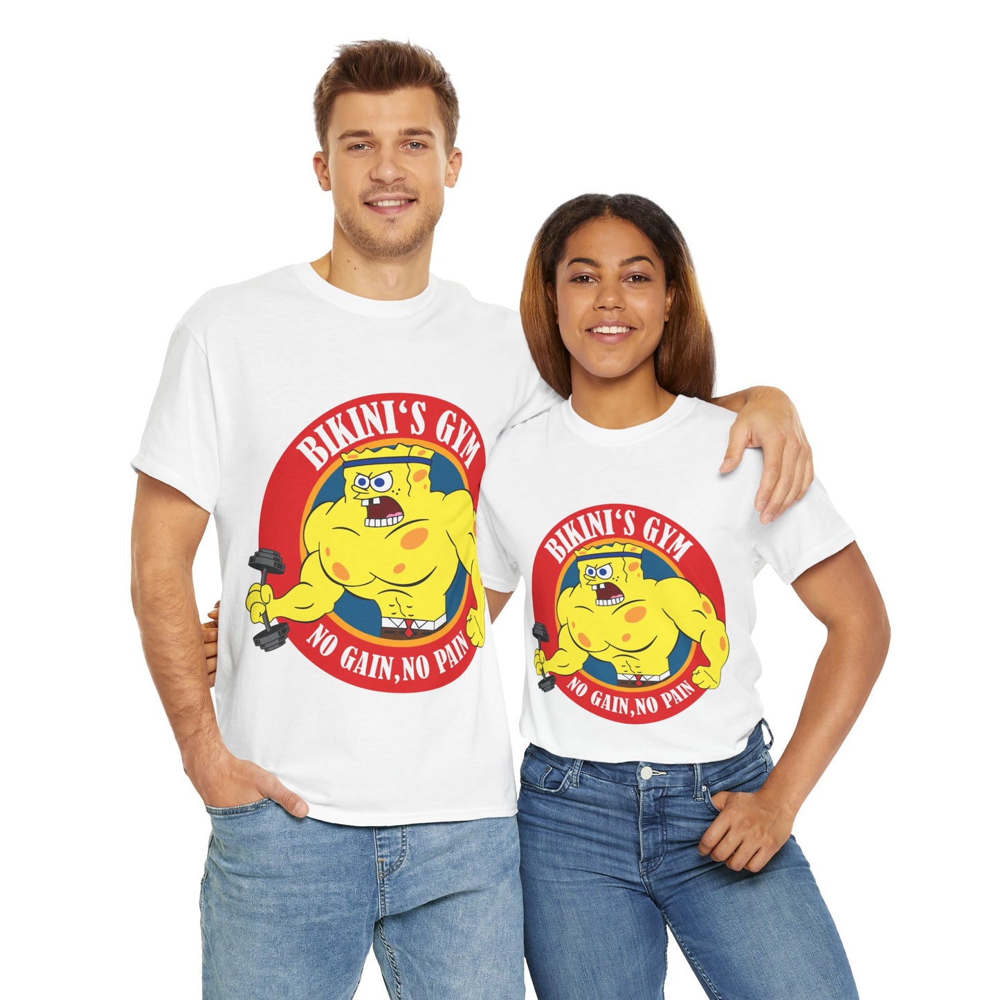 SpongeBob Bikini Gym Unisex Heavy Cotton Tee