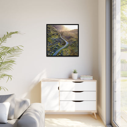 Valley Road Matte Canvas, Framed (Multi-color)
