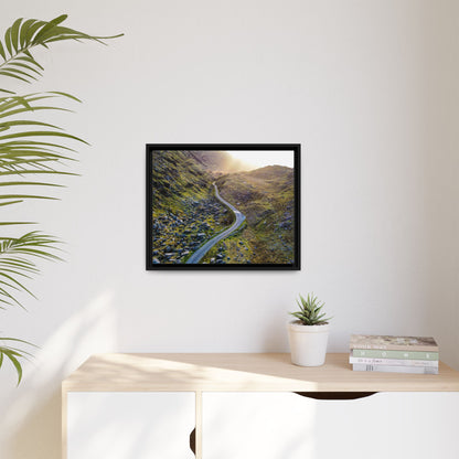 Valley Road Matte Canvas, Framed (Multi-color)