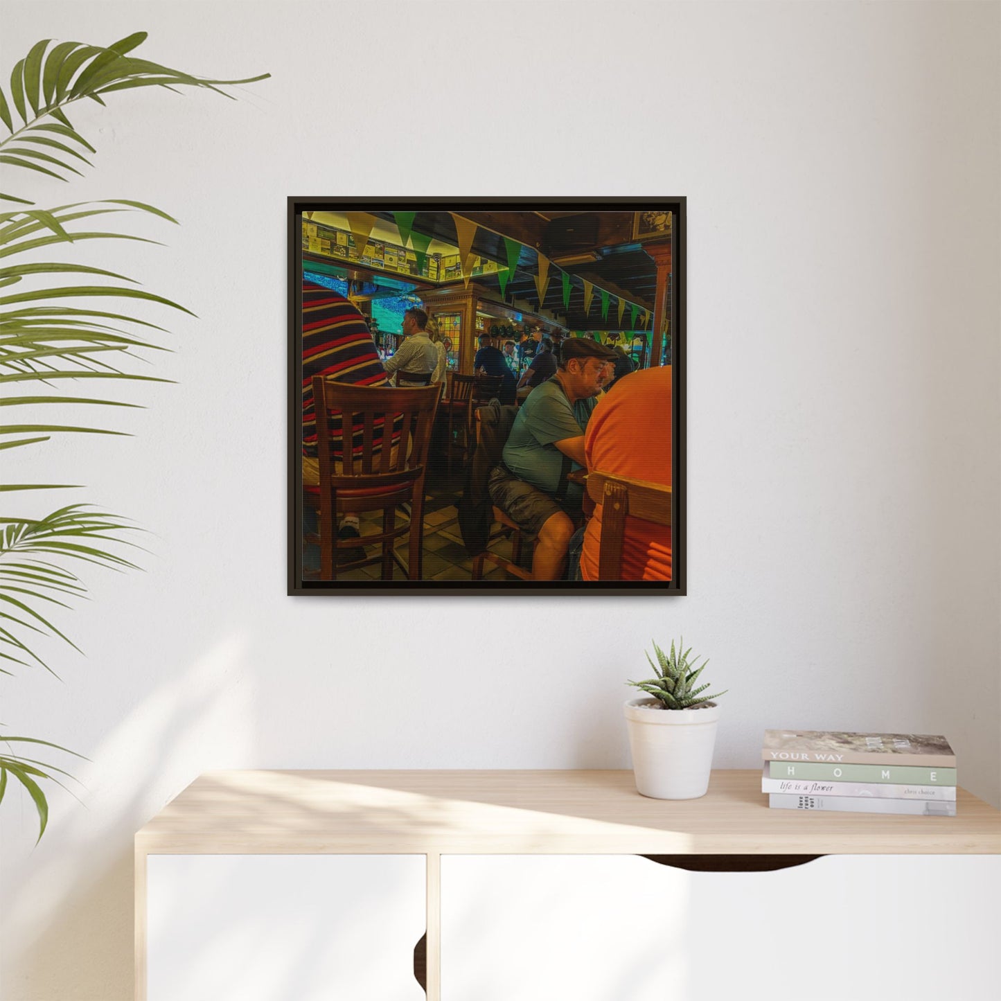Irish Pub Matte Canvas, Framed (Multi-color)