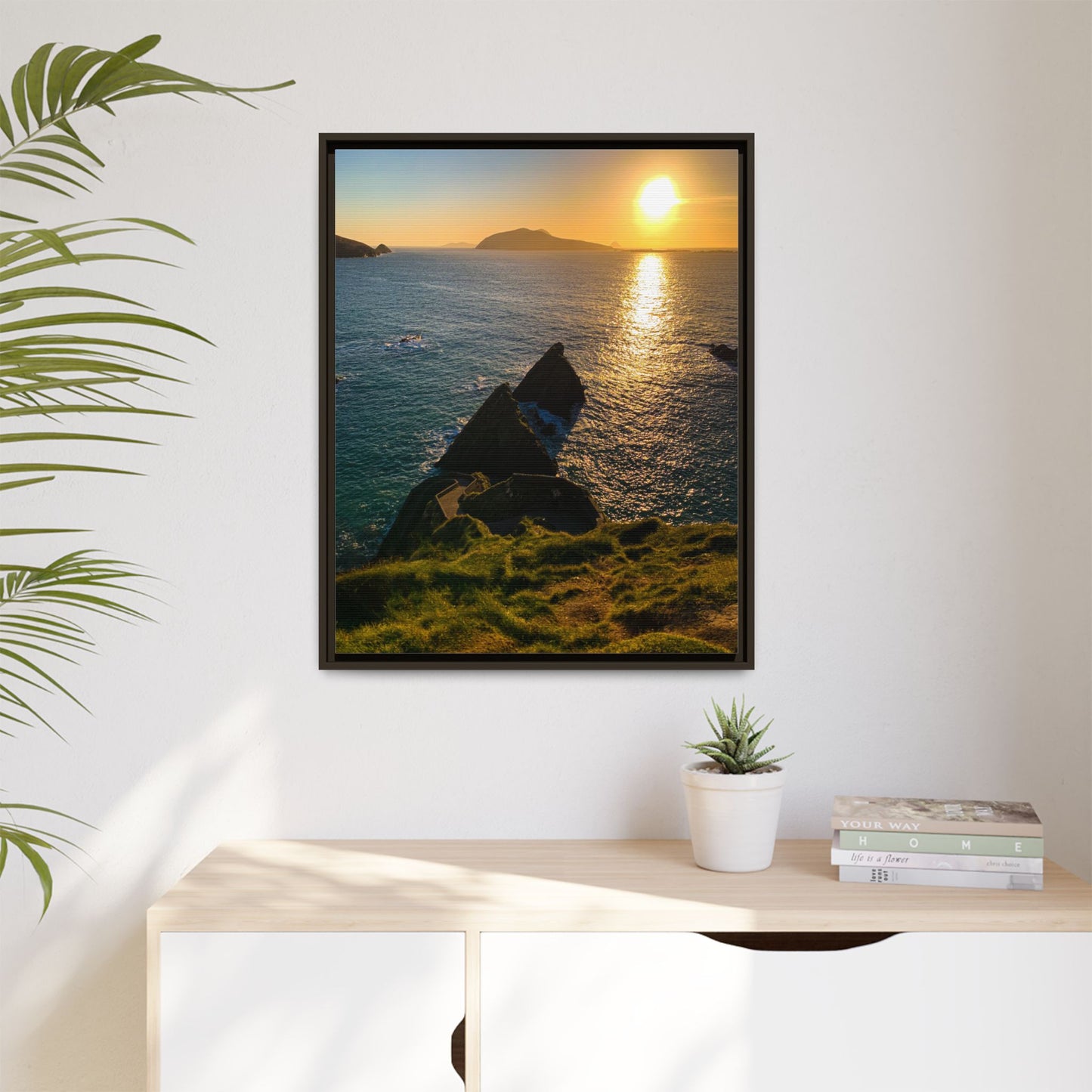 Dunquin Pier Matte Canvas, Framed (Multi-color)