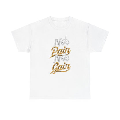 Motivational Workout Tee - 'No Pain No Gain' Unisex Heavy Cotton T-Shirt