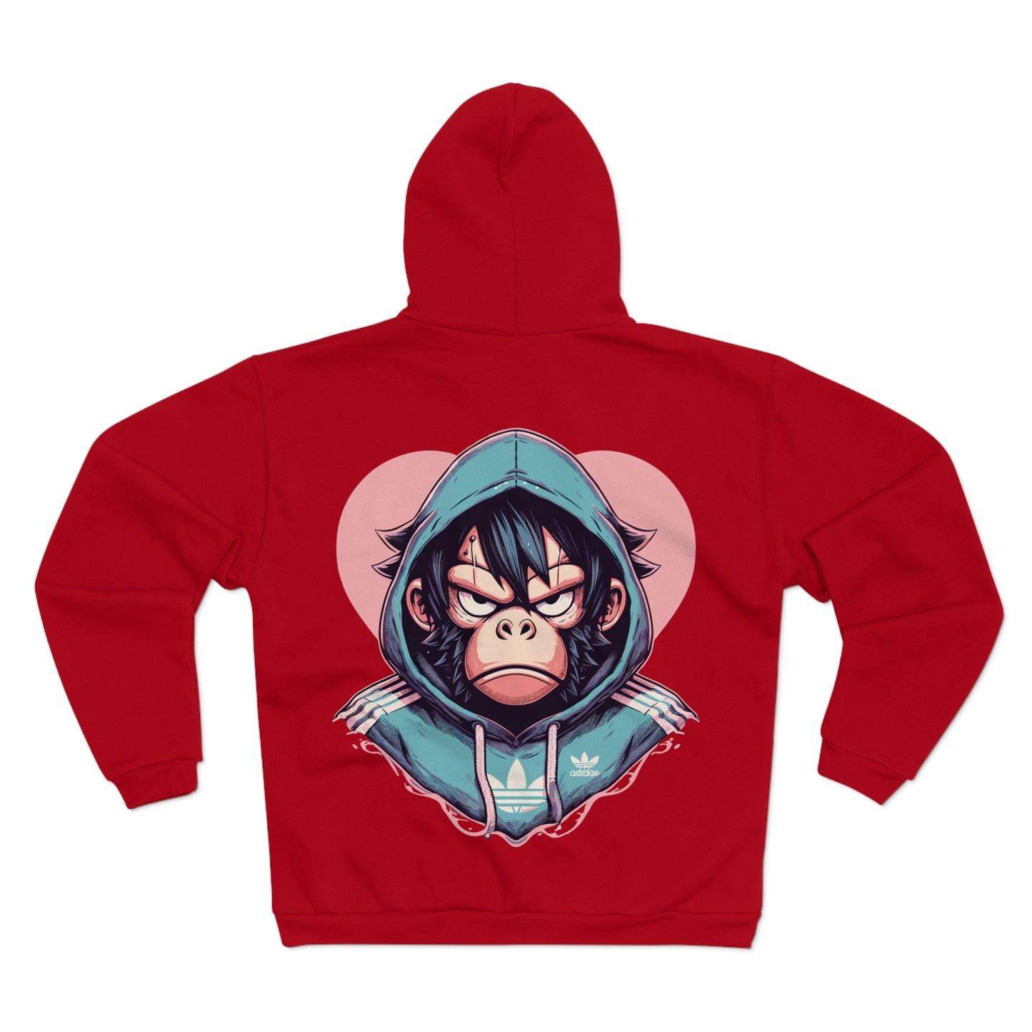 Cool Gorilla Graphic Unisex Hooded Zip Sweatshirt