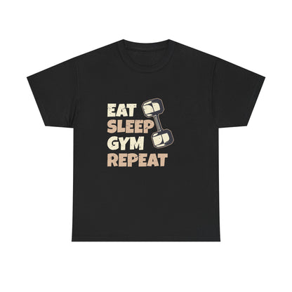 Eat Sleep Gym Repeat Unisex Heavy Cotton Tee