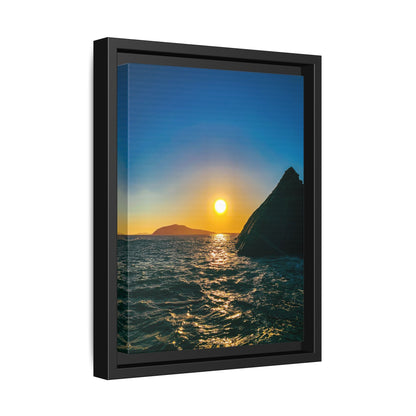 Dunquin Pier Sunset Matte Canvas, Framed (Multi-color)
