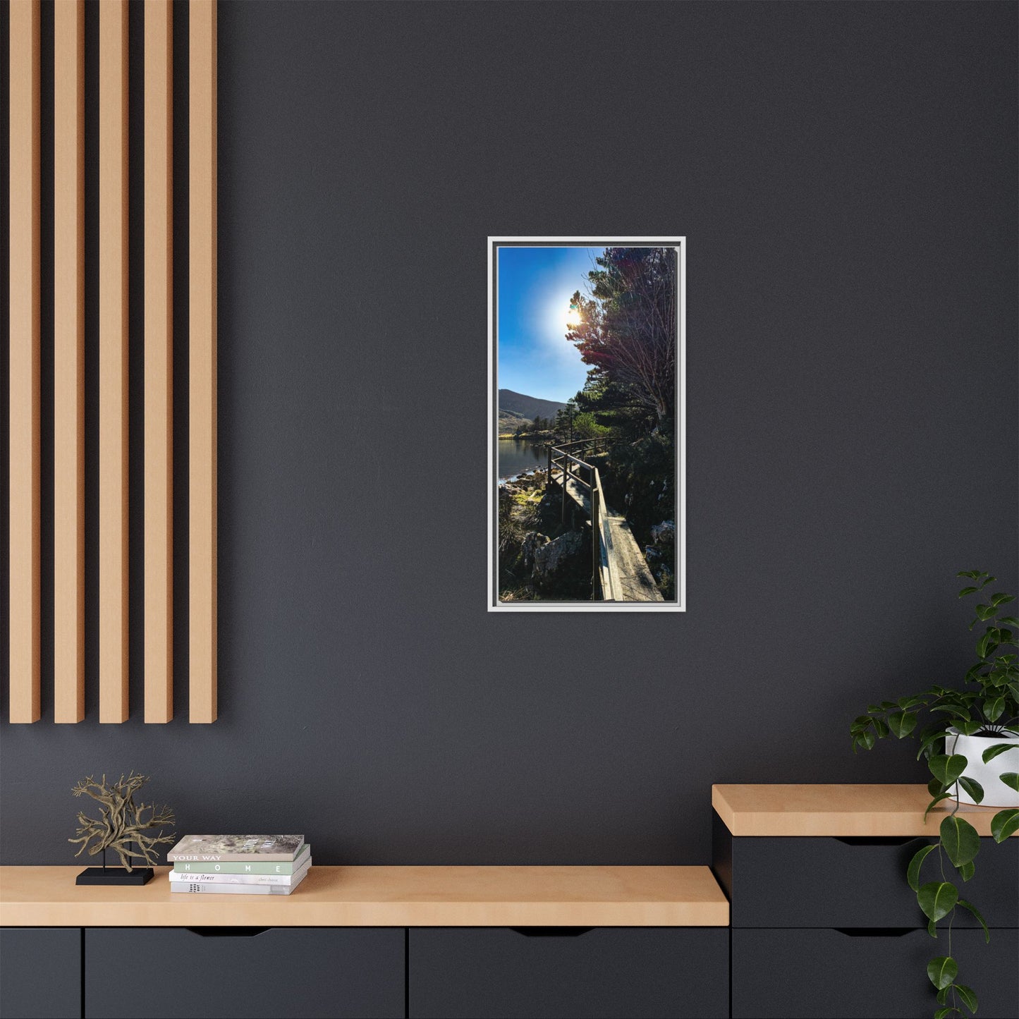 Glanteenassig Trail Matte Canvas, Framed (Multi-color)