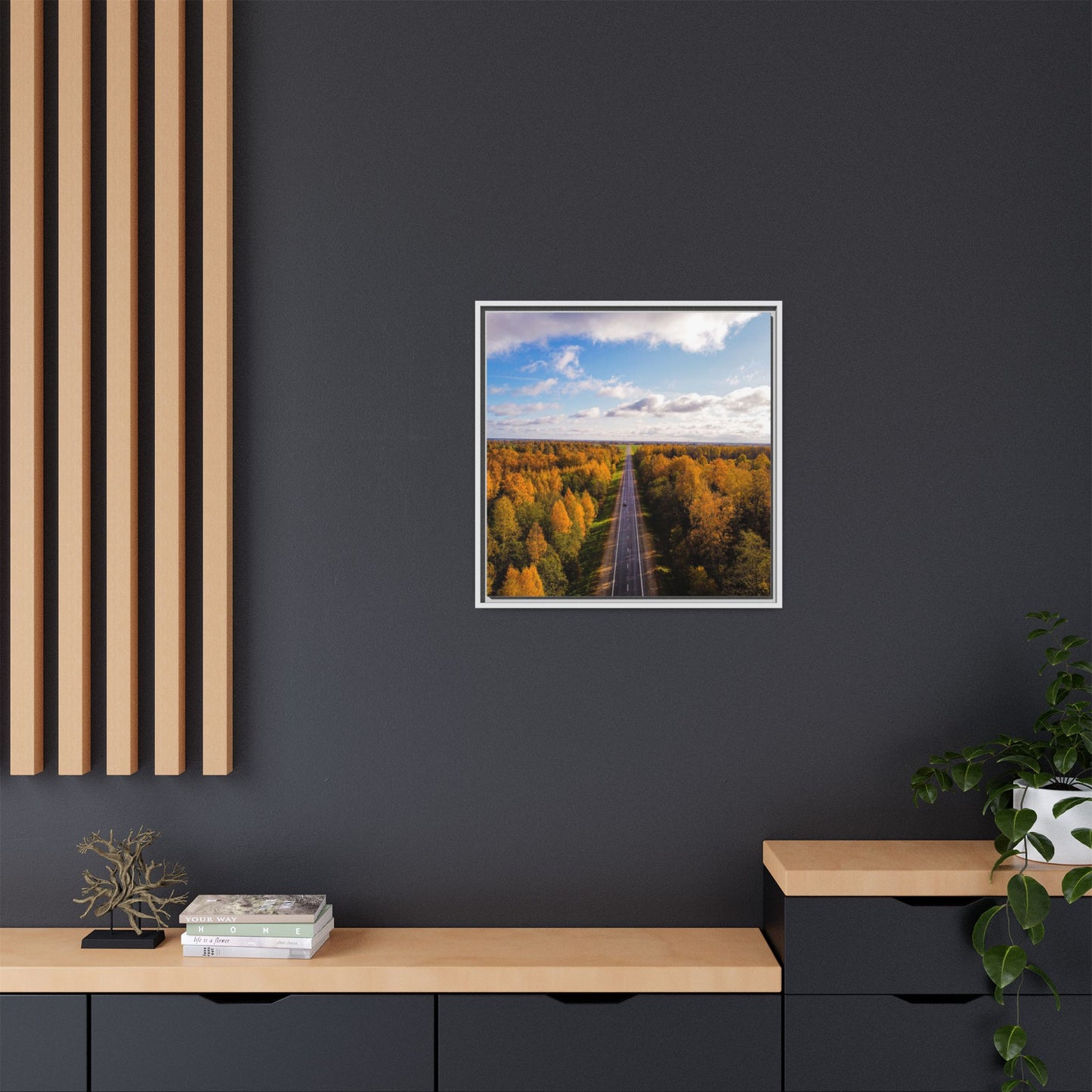 Somewhere In Lithuania Matte Canvas, Framed (Multi-color)