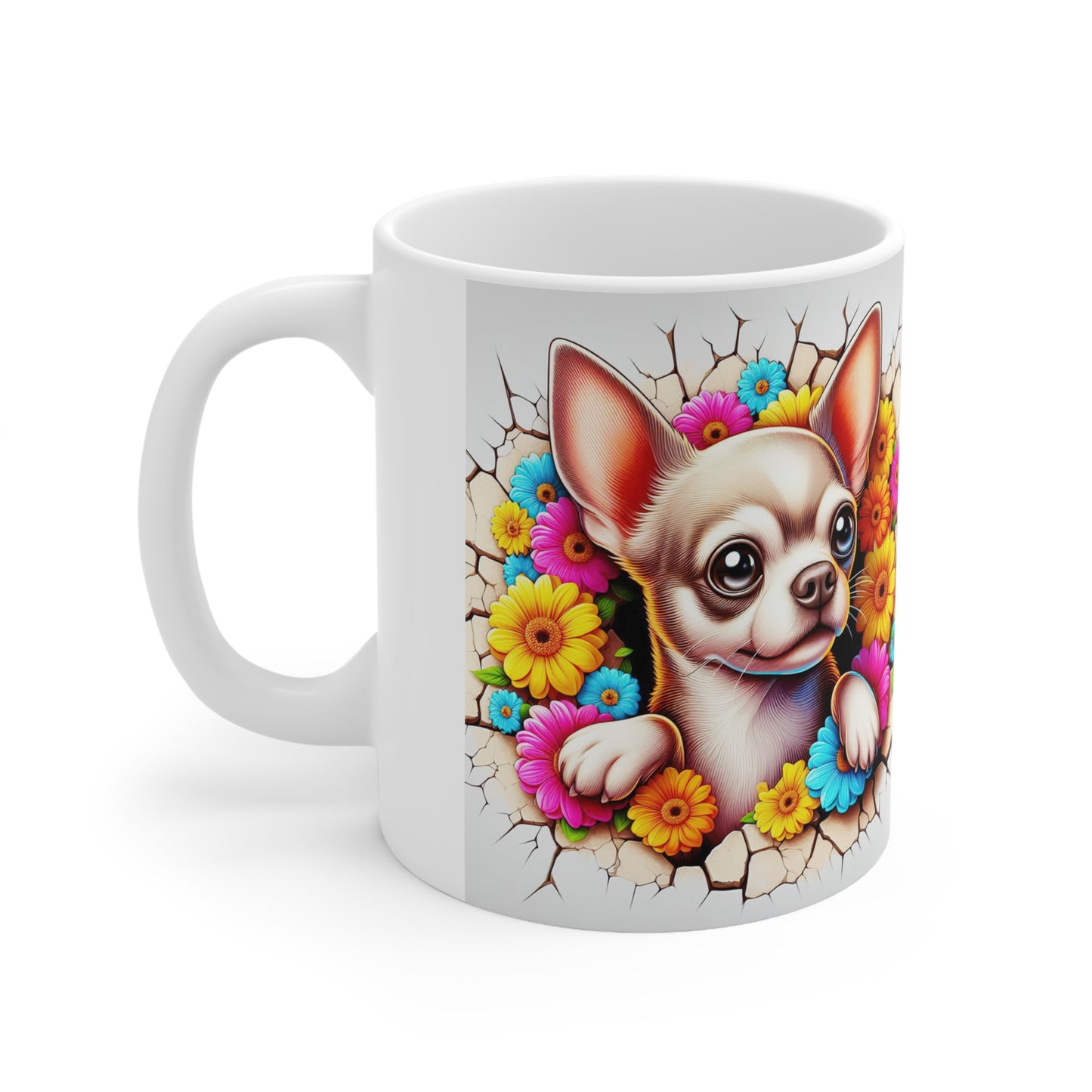 Charming Floral Chihuahua Coffee Mug - 11oz & 15oz