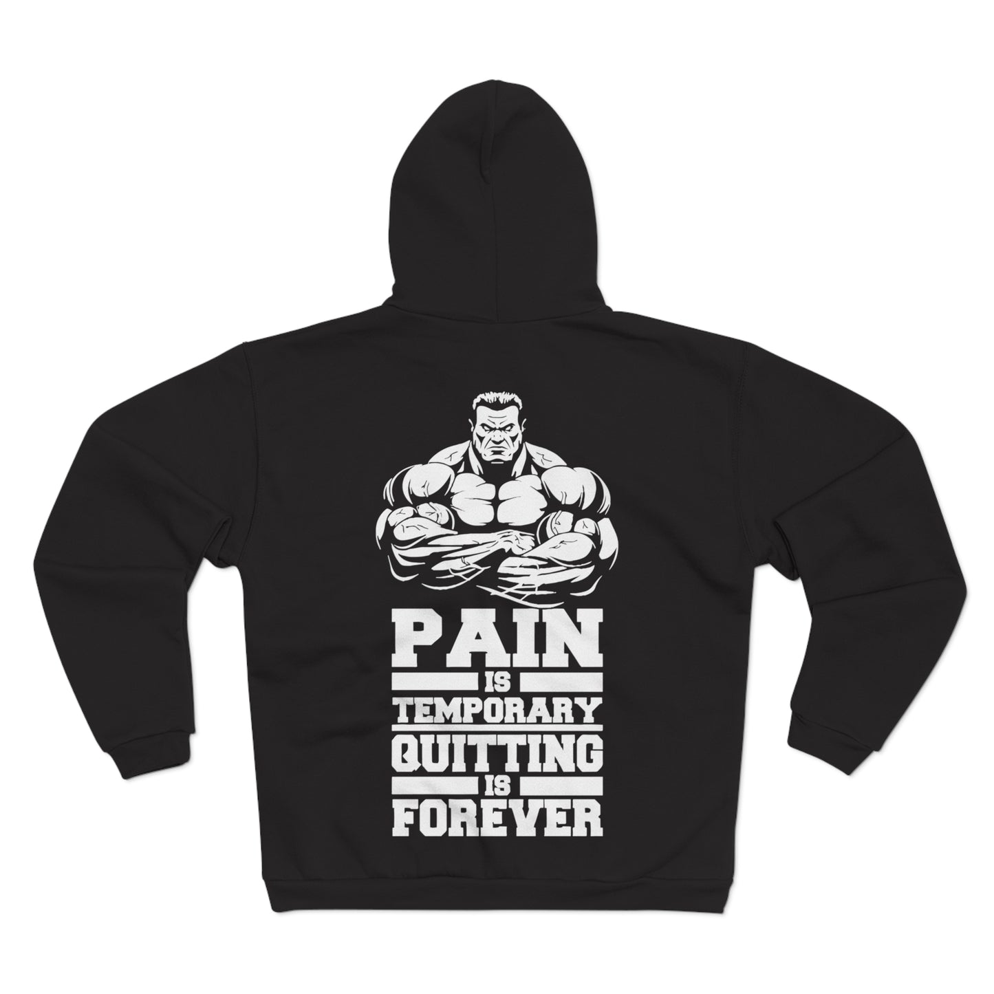 Motivational Fitness Hoodie - 'Pain is Temporary, Quitting is Forever'