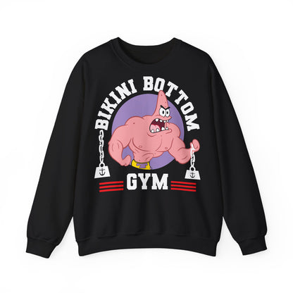 Bikini Bottom Gym Unisex Heavy Blend™ Crewneck Sweatshirt - Fun Fitness Sweatshirt for Fans Black