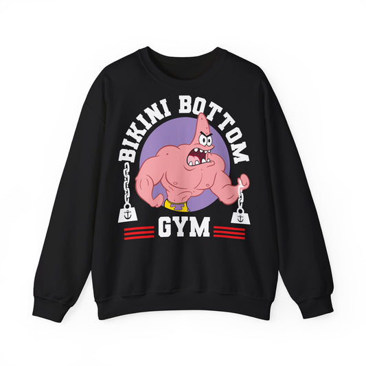 Bikini Bottom Gym Unisex Heavy Blend™ Crewneck Sweatshirt - Fun Fitness Sweatshirt for Fans Black