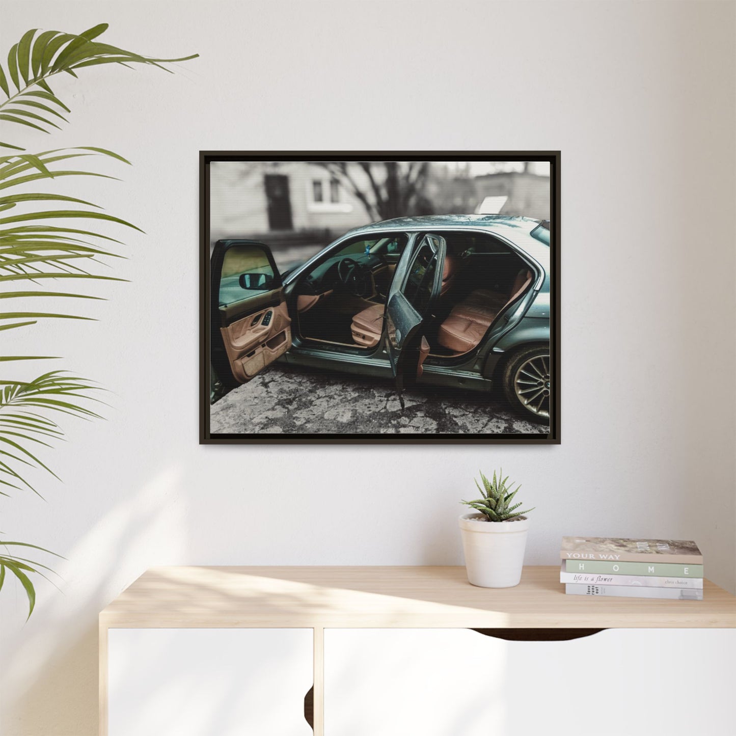 BMW 7 Matte Canvas, Framed (Multi-color)