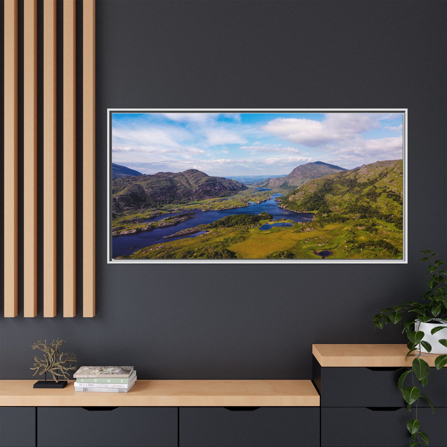 Ladies View Killarney Matte Canvas, Framed (Multi-color)