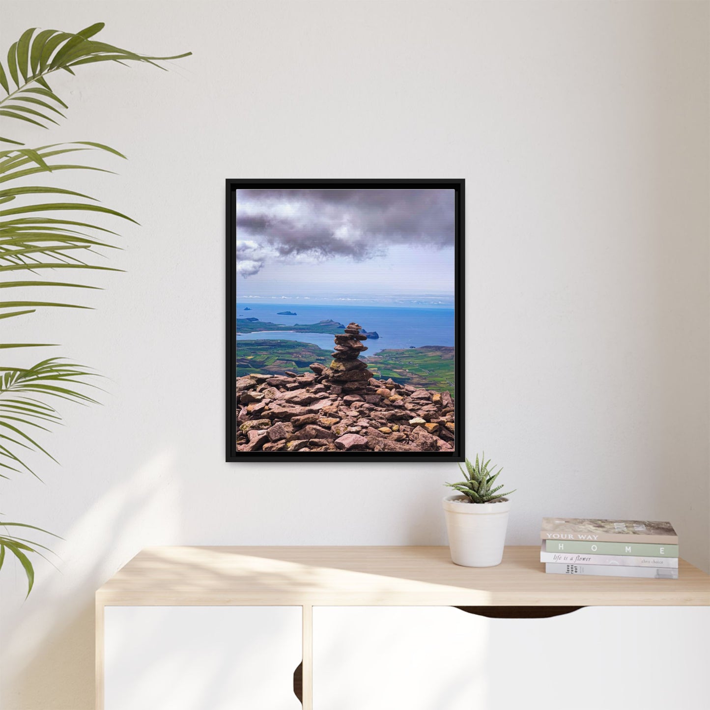 Mount Brandon Top Matte Canvas, Framed (Multi-color)