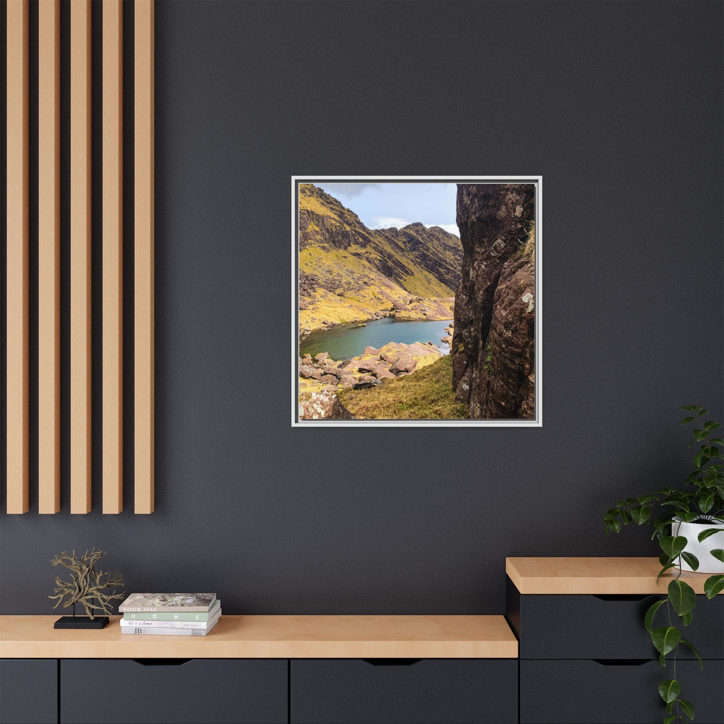 Mount Brandon Valley Matte Canvas, Framed (Multi-color)