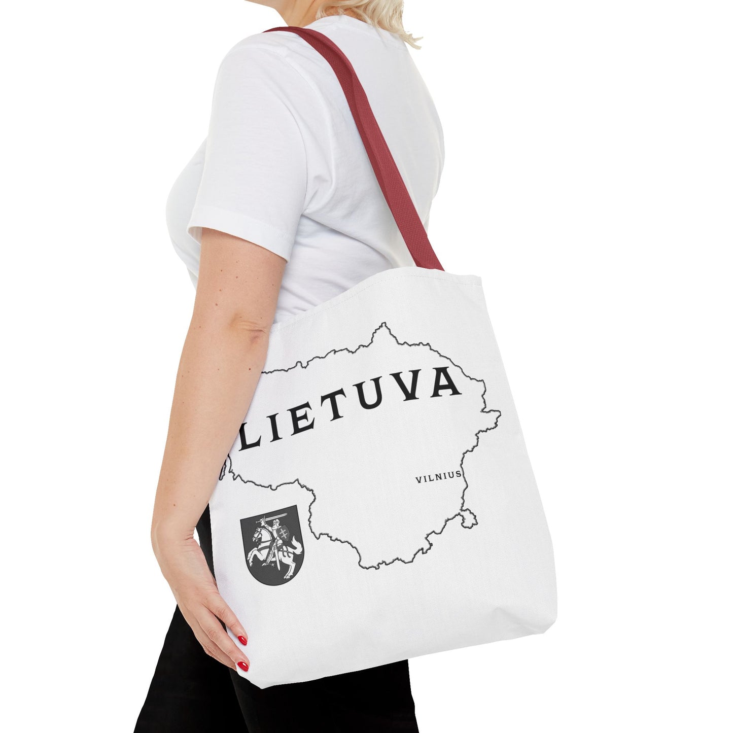 Lietuva Map Tote Bag - Stylish Travel Bag for Lithuanian Pride