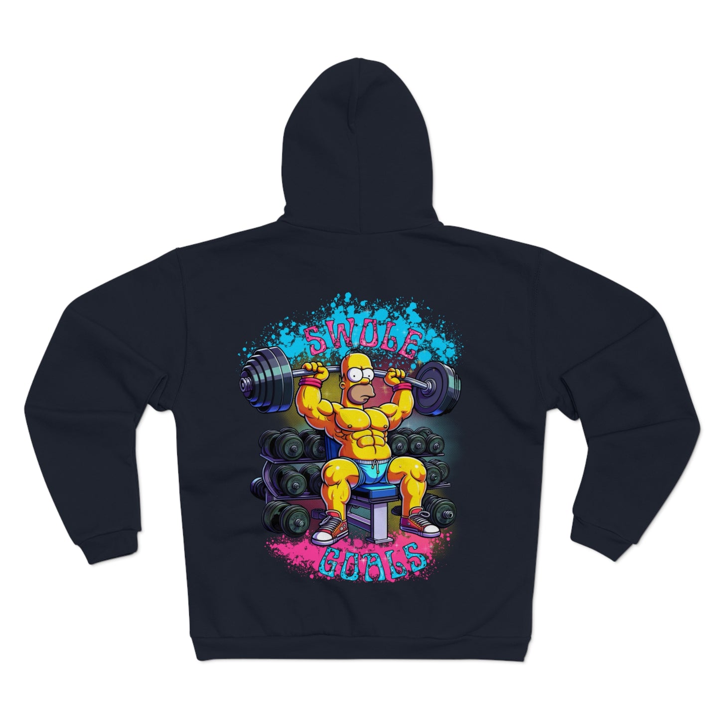 Swole Gobs Unisex Hooded Zip Sweatshirt - Perfect for Fitness Enthusiasts