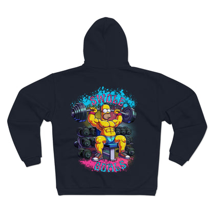 Swole Gobs Unisex Hooded Zip Sweatshirt - Perfect for Fitness Enthusiasts