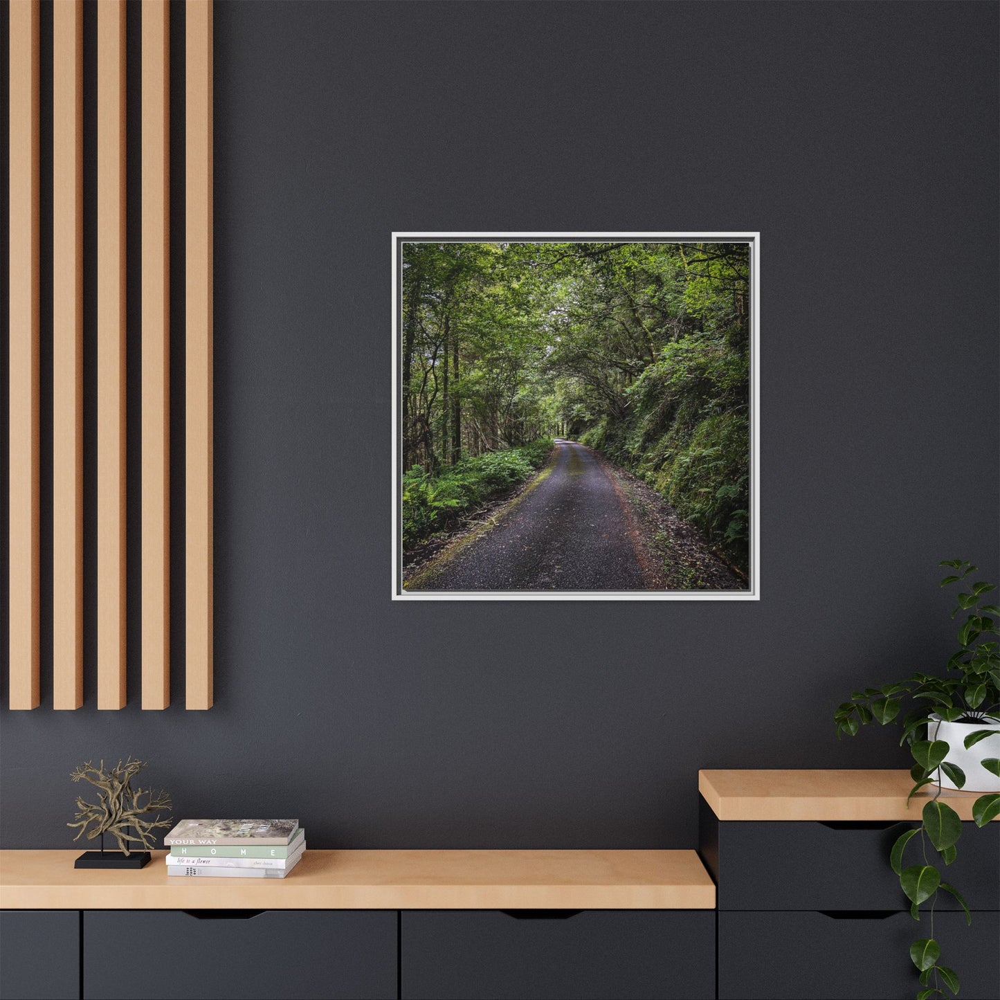 Glanageenty Forest Trail Matte Canvas, Framed (Multi-color)